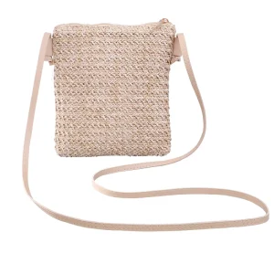 Fashion Summer Woven Straw Purse Straw Beach Bag for Women Cute Shoulder Straw Crossbody Cell Phone Bag Handbags for Women
