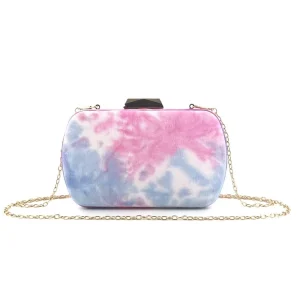 Fashion Tie Dye Cotton Fabric Ladies Clutch Bag Clutch Purses Evening Bags