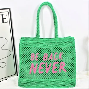 Fashion Trending Straw Tote Bags Multi color Hand Woven Embroidery Straw Bags Summer Beach Women Tote Bags for Ladies