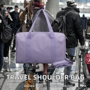 Fashion Unisex Oxford Zipper Shoulder Crossbody Sports Tote Duffel Bag Travel Gym Bags