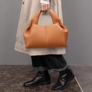 Fashion Vegan Leather Handbag for Women Minimalist Slouchy Tote Bag Elegant Ladies Shoulder Crossbody Bag Custom Box