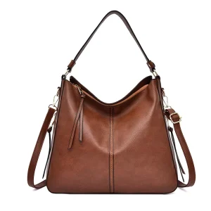 Fashion Vintage Ladies Hobo Bags Multi Pocket Large Purses and Crossbody Leather Tote Bag Designer Women Handbag