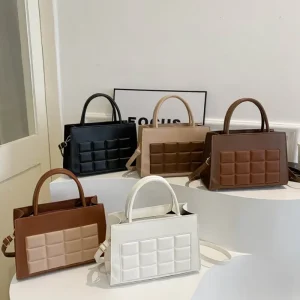 Fashion Woman Crossbody Bags Large Sling Square Bags Chocolate Shape Woman Handbags
