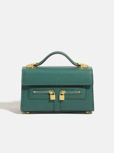 Fashion Woman Vintage Bohemian Style PU Leather Crossbody Handbag with Two Straps Waterproof