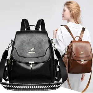 Fashion Women Backpack Luxury Designer Ladies Anti theft Backpack Soft Leather School Bags Large Capacity Travel Bags Mochila