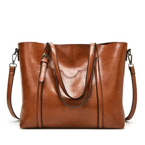 Fashion Women Plain Leather Shoulder Bag Satchel Hobos Handbag Tote Purse Top Handle Satchel Tote PU Polyester Bucket Daily