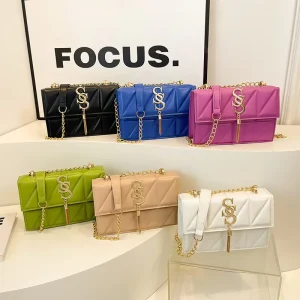 Fashion Zipper Trendy Crossbody Chain Bag High Quality PU Shoulder Bag Luxury Bags for Women Famous Brand Handbag