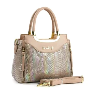 Fashionable Elegant Crocodile Pattern PU Leather Bucket Handbag New Fashion Shoulder Crossbody Lightweight Waterproof