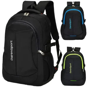 Fashionable Laptop Backpack for Junior High School College Students Polyester Book Bag Stylish Schoolbag for Boys