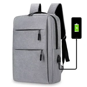 Fashionable Large Capacity Laptop Backpack Lightweight Wear Resistant Fabric Multi Layer Space USB Charging Interface Various