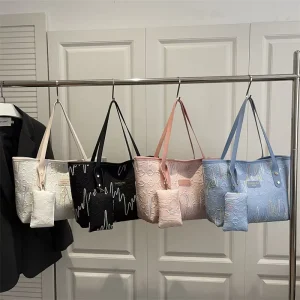 Fashionable Large Capacity Single Shoulder Bag 2-piece Set Handbag for Women Colorful Cute Women’s Bags with Purse