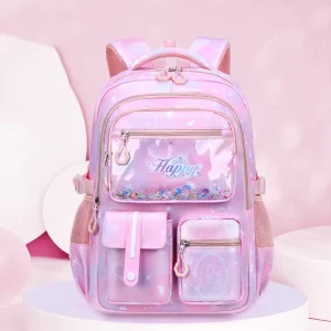 Fashionable Lightweight Cute Student Backpack Children’s Backpack Girls’ Backpack Aged 6 15