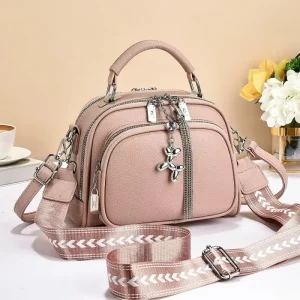 Fashionable Mini Satchel Bag Messenger Bag PU Leather Handbag with Wide Strap for Daily Use Bag Factory Bag for Woman