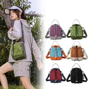 Fashionable Multi Functional Lightweight Bucket Bag Portable Mobile Phone Shoulder Crossbody Bag