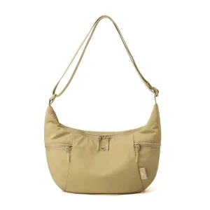 Fashionable MultiZipper Nylon Hobo Bag Large Capacity Lightweight Design Adjustable Strap Custom Embroidered Logo Daily Use