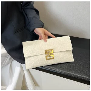 Fashionable New Casual Luxury Clutch Bag for Women Niche Trendy New Texture Simple Polyester Lining Envelope Bag