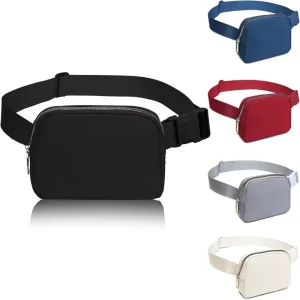 Fashionable Nylon Zipper Waterproof Cross Body Beltbag Bum Shoulder Sling Belt Pouch Waist Bag Fanny Pack for Women