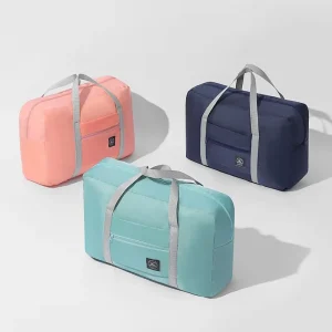 Fashionable PVC Foldable Duffel Storage Travel Bag Large Capacity Portable Sport Luggage with Zipper Closure Low Price