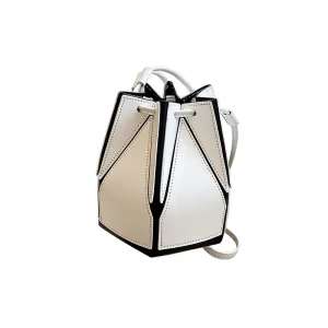 Fashionable Personalized Designed Foldable Mini Crossbody Tote Bucket Bag for Women Summer PU Soft Drawstring Closure