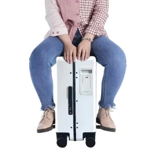 Fashionable Smart Riding Trolley Luggage Automatically Follow Traveler Durable TSA Lock Remote Control Carry On Suitcase