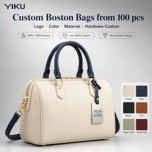 Fashionable Urban Lady Daily Satchel Vegan Leather 50+ Color Swatches Free Design Support Women Boston Bag