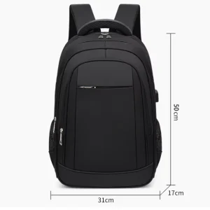 Fashionable Waterproof Oxford Polyester Laptop Backpack with Zipper Closure Stylish Bag for Students’ School Outdoor Activities