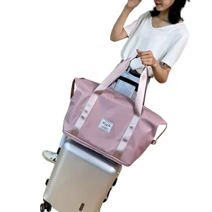 Fashionable Waterproof Wear Resistant Lightweight Short Distance Handheld Large Capacity Travel Shoulder Bag for Womens