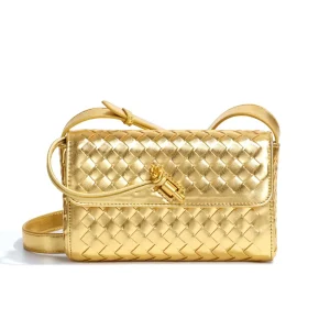 Fashionable Women Small Hand Clutch Bags Purse for Ladies Woven Evening Bag with Removable Strap Sling Shoulder Bags