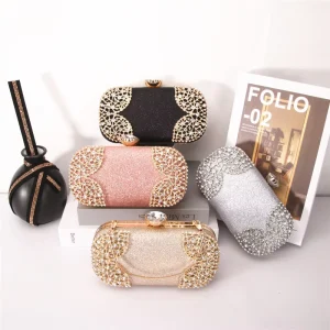 Fashionable and Versatile Evening Bags for Women European and American Luxury Rhinestone Evening Clutch Bag