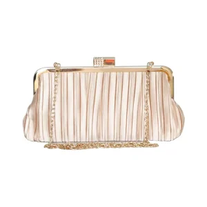Flap Closure Satin Chain Clutch Bag for Wedding Party Birthday Party & Daily Use