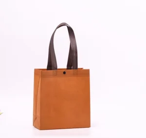 Folding Non Woven Shopping Bags Reusable Laminated Striped Pattern Customized Color & Logo