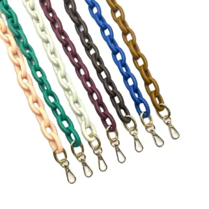 Foreign Trade Quality Resin Acrylic Chain Bag with Wash Old Flower Design Frosted Acrylic Mobile Phone Chain