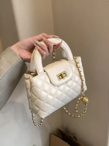 French style Niche Quilted Chain Single Strap Lightweight PU Bag Women New Spring/summer Fashion commuter Crossbody