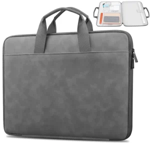 Fully Opening PU Sheepskin Laptop Bag Suitable for 13-16 Inch Laptops Featuring Water-repellent Wear-resistant Properties