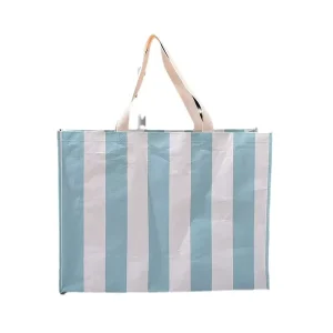 GRS Certified Sustainable RPET Laminated Shopping Bag Recycled Plastic Bottle Tote for Beach Travel Eco Fashion Bag