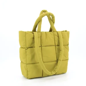 GRS Recycled ECO Quilted Large Capacity Tote Bag Fit in Laptop Oversized Puffer Quilted Texture Handbag