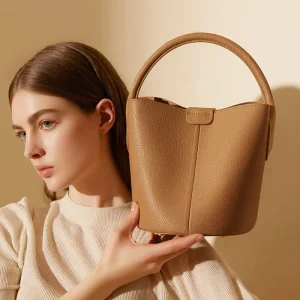 Genuine Leather Bucket Bag For Women Functional Luxury Designer Handbags Suppliers Stock Shoulder Bag