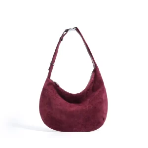 Genuine Leather Half Moon Shoulder Purse Casual Ladies Everyday Crossbody Shoulder Bag Travel Street Style Hobo Handbag