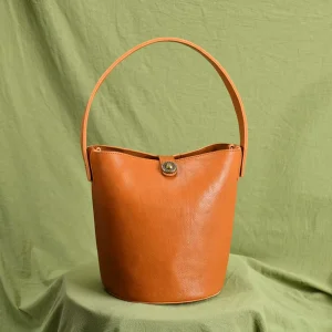 Genuine Leather Lady Bucket Bags High Quality Soft Leather Handbags Fashion Women Bag
