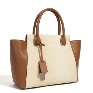 Genuine Leather Large Tote Bag Spring Summer New Color Block Shoulder Sling Bag Women Minimalist Versatile Crossbody Purse