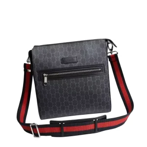 Genuine Leather Messenger Bag Vertical Business Fashion Men’s Shoulder Bag for Business Travel