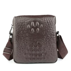 Genuine Leather Summer Fashion Messenger Sling Bag for Men Side Shoulder Bags with Leader Style