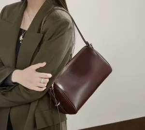 Genuine Leather Vintage Hobo Bag Custom Luxury Large Capacity Women’s Designer Boston Crossbody Shoulder Bag
