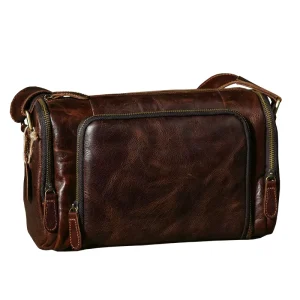 Genuine Leather Vintage Messenger Bags Laptop Briefcase Satchel Crossbody Shoulder Bags