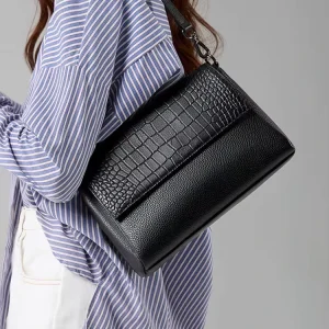 Genuine Leather Women’s Messenger Bag New Crocodile Pattern High quality Texture Shoulder Bag