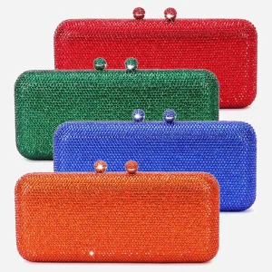 Glitter Evening Clutch Bag Double Sided Diamond Bag Crossbody Purse Wedding Party Bag for Women