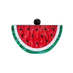 Guangzhou Factory Sale Custom Logo Acrylic Watermelon Lemon Clutch Purse Bag Evening Bag for Summer Holiday Purse