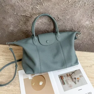 Guangzhou Factory Spring TOGO First Layer Cowhide ZIP Single Strap Large Tote Shoulder Crossbody Large Capacity Women’s Bag