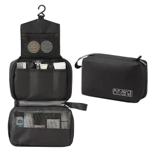 HANFEIZI Travel Toiletry Bag Cosmetic Bag Hanging Shaving Accessories Storage Bag For Men