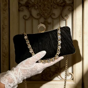 HC1232 Luxury Glitter Party Evening Bag For Women Formal Event Bridal Prom Sparkly Handbag With Adjustable Chain Strap